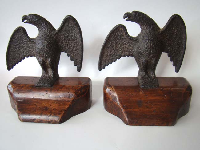 A fabulous pair of 19th century Federal eagle bookends